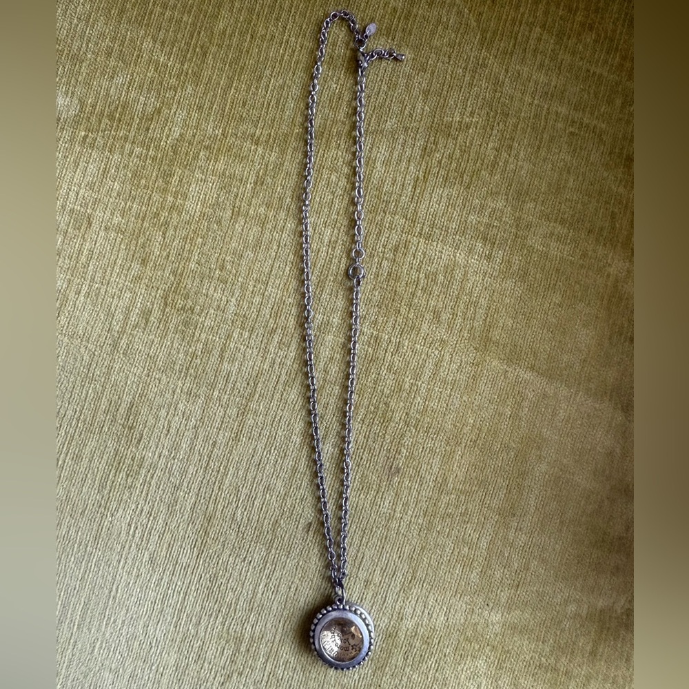 Proverbs 31:10 Silver Pendant Necklace with Looking Through Gem Pendant